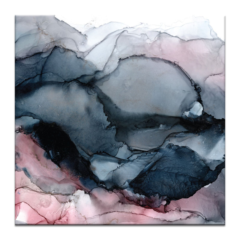 Midnight Mountains by Fern Siebler - Painting on Canvas, Wrapped Canvas, 41 cm H x 41 cm W x 4 cm D