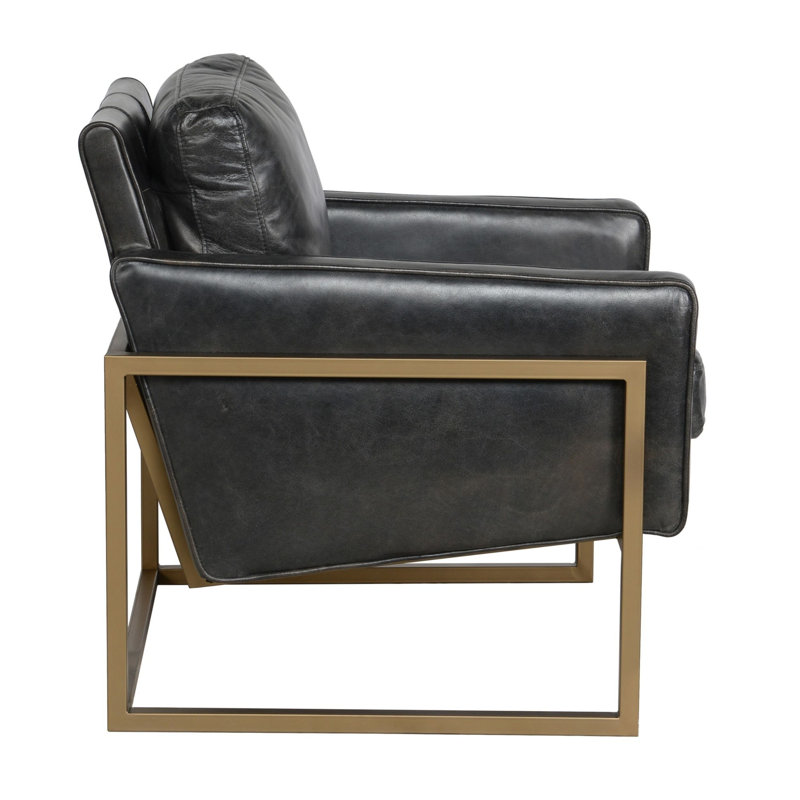 Armchair, Black, Gold