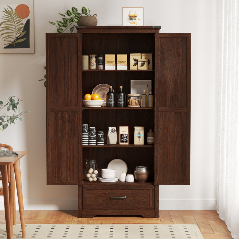 Armoire de cuisine 72 po Farmhouse, Brun