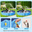 Grande piscine pliable pour chien avec arroseur-95981004