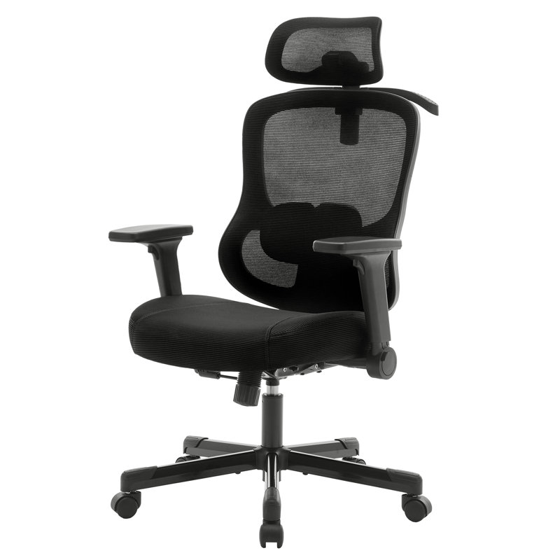 Fauteuil de bureau ergonomique Mawgan, Noir