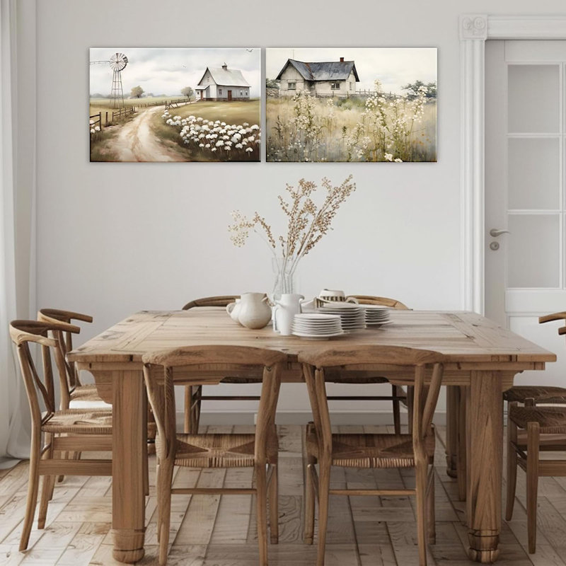 2 Piece Wrapped Canvas Print, 40 cm H x 60 cm W