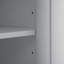 Grande armoire de rangement de salle de bain grise haute, tour à linge autoportante de 68 pouces avec tablettes réglables et crochet utilitaire