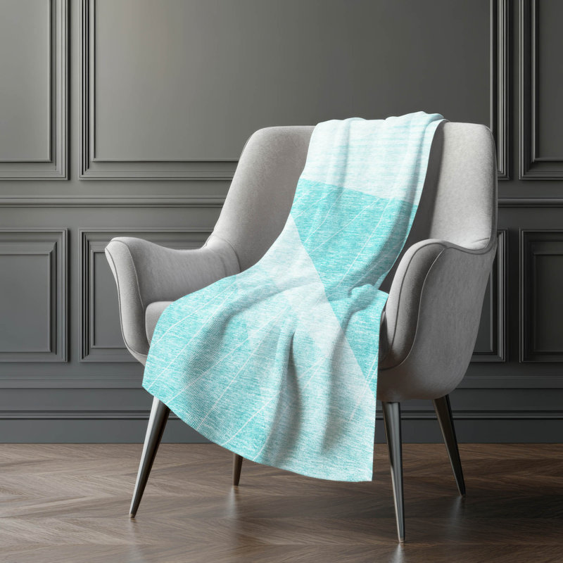 Jeté Sherpa ASB706 moderne lavable à la machine Addison, Sarcelle