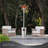  Patio Heater with Table 48,000 BTU Output Electronic Ignition System with Wheels- Stainless Steel-100847389