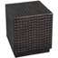 Table basse cannelée, cube de table de bout d'extérieur pour patio, cuivre antique, conception de cube moderne, longue durée, polyvalence, côté compact et polyvalent, aucun assemblage requis