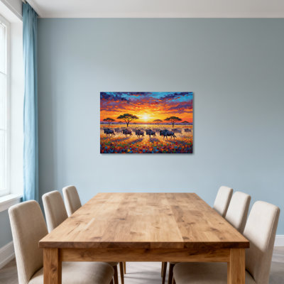 Paysage et nature, coucher de soleil africain