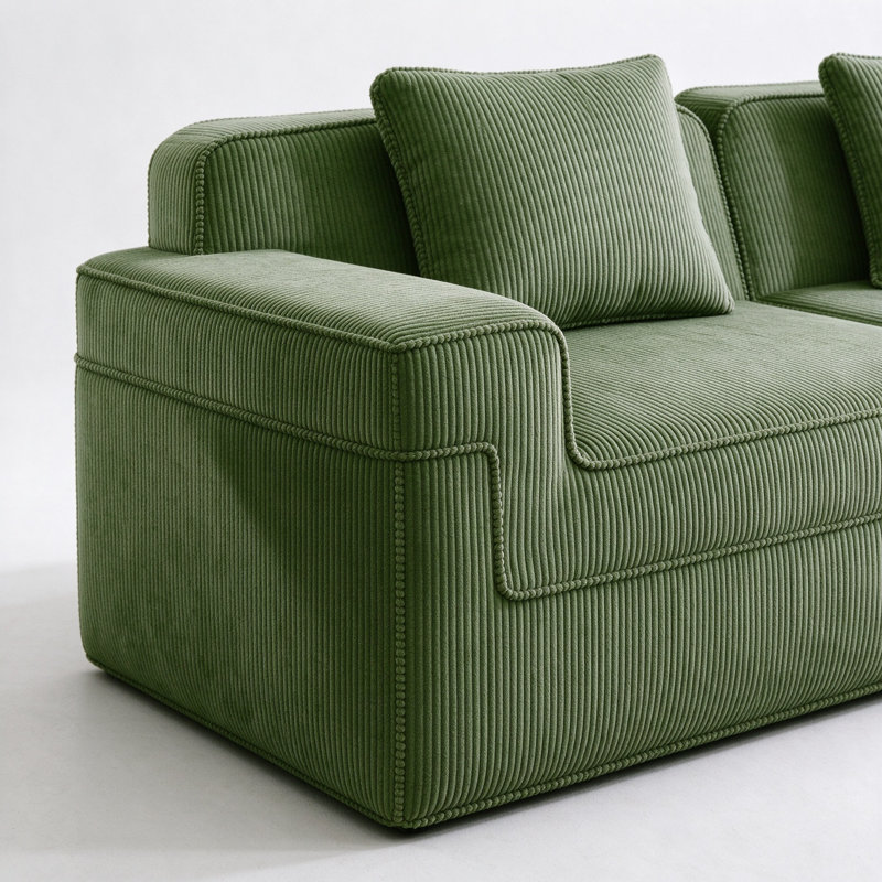 Canapé modulaire double sans os, 3, Vert