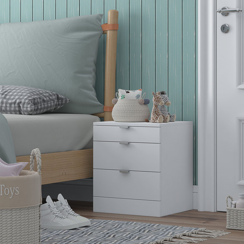 Marlyne 40cm W Bedside Table, White