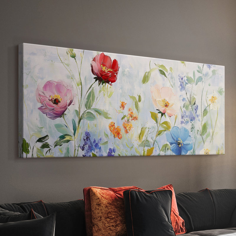 Botanical Series-CCCE - Toile tendue avec châssis - Prêt à accrocher, H 20 po x l 50 po
