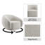 Chaise d'appoint Isabel Beige Boucle - Confort moderne et rembourré pour le salon et la chambre à coucher