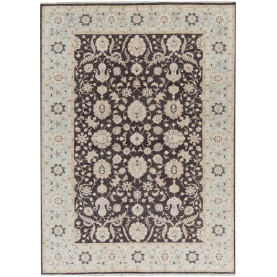 Tapis brun de haute qualité noué à la main