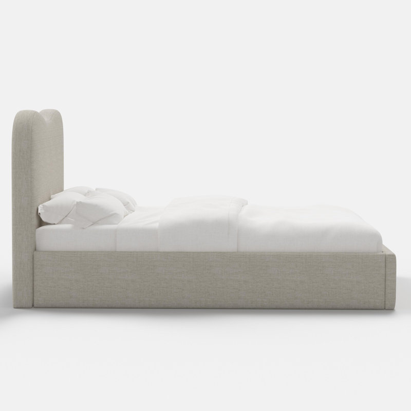 Perigold Upholstered Bed, Gray, Full