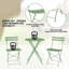 Ensemble de table bistro 3 pièces en métal et 2 chaises-1234721590