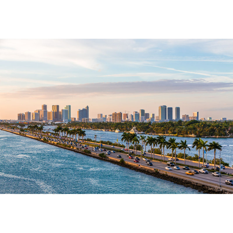 Leaving Miami - Photographie sur toile tendue, H 8 po x l 12 po