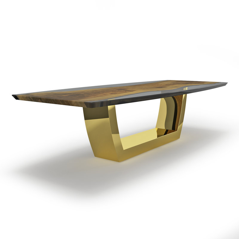 Evadne Dining Table, 48" W x 108.3" L