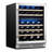 Yeego 23.4'' 52 Bottle Wine Refrigerator Dual Zone Freestanding/Built-In Cooler-125600130