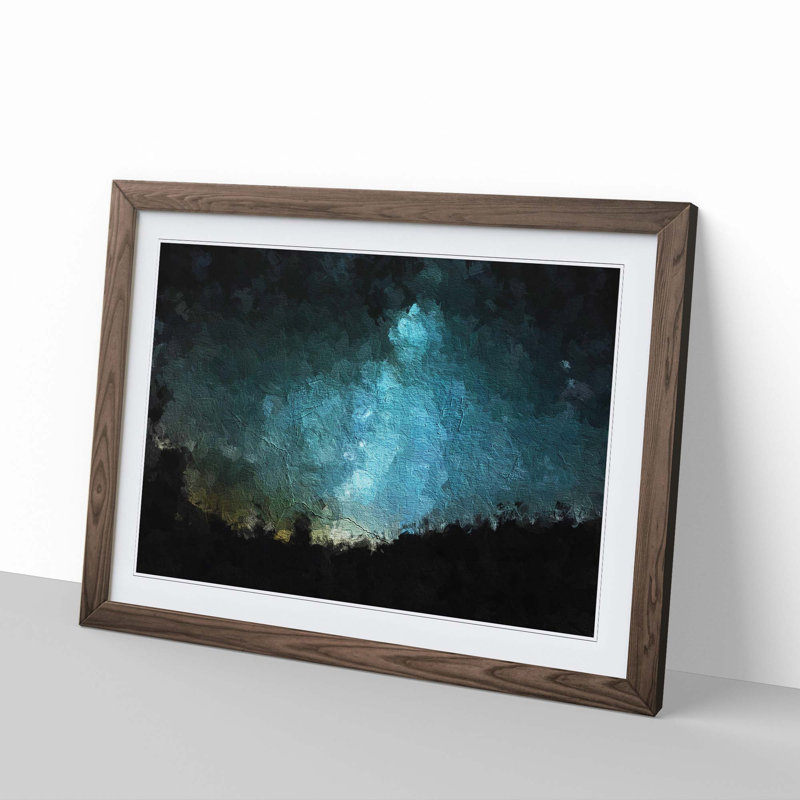 The Milky Way over Switzerland - Picture Frame Painting Print, Walnut Framed, 48cm H x 65cm W x 2cm D