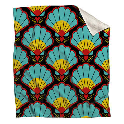Art Deco Shell Motif Blankets