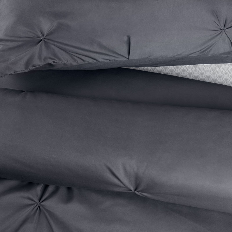 Full Black Microfiber Reversible Bed in a Bag Set