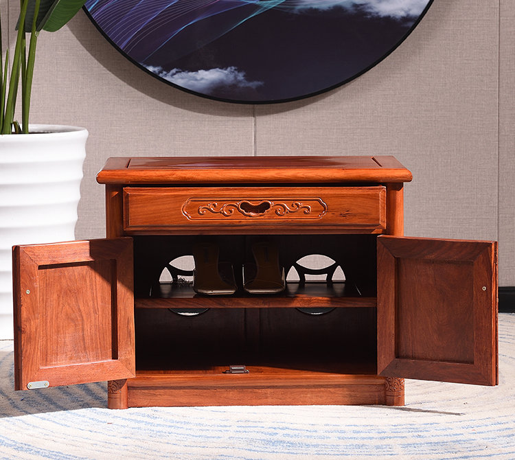6 Pair Solid Wood Shoe Storage Cabinet