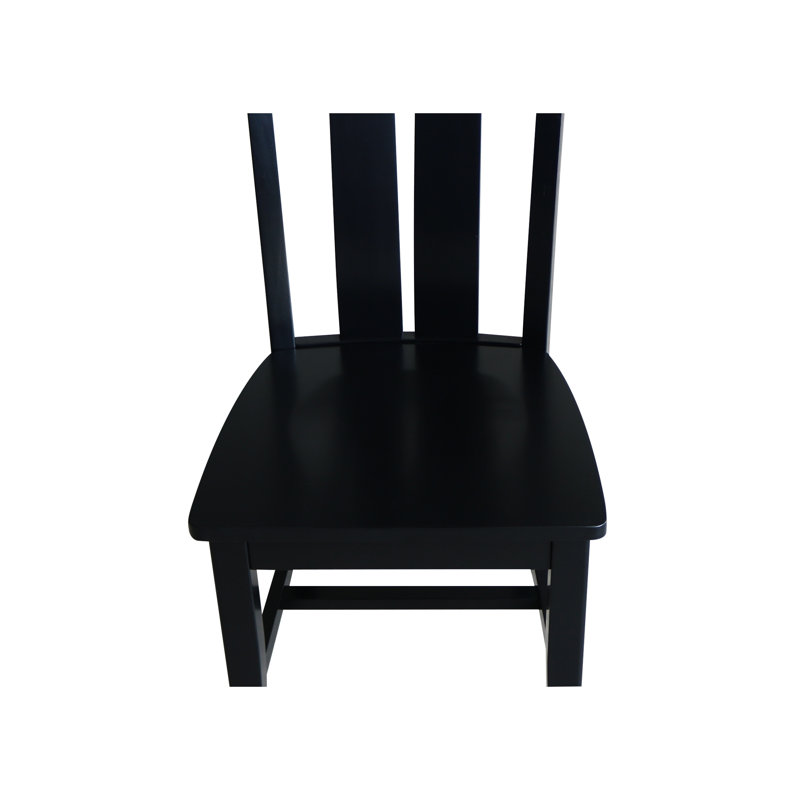 Chaise en bois massif Delisca, Noir