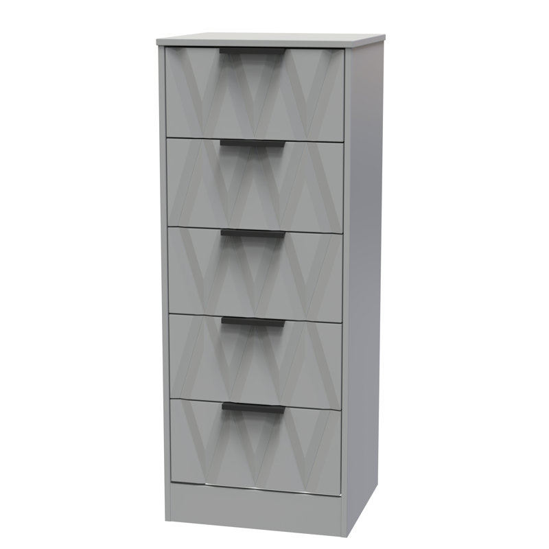 Las Vegas 45cm W Manufactured Wood Bedside Table, Dusk Grey