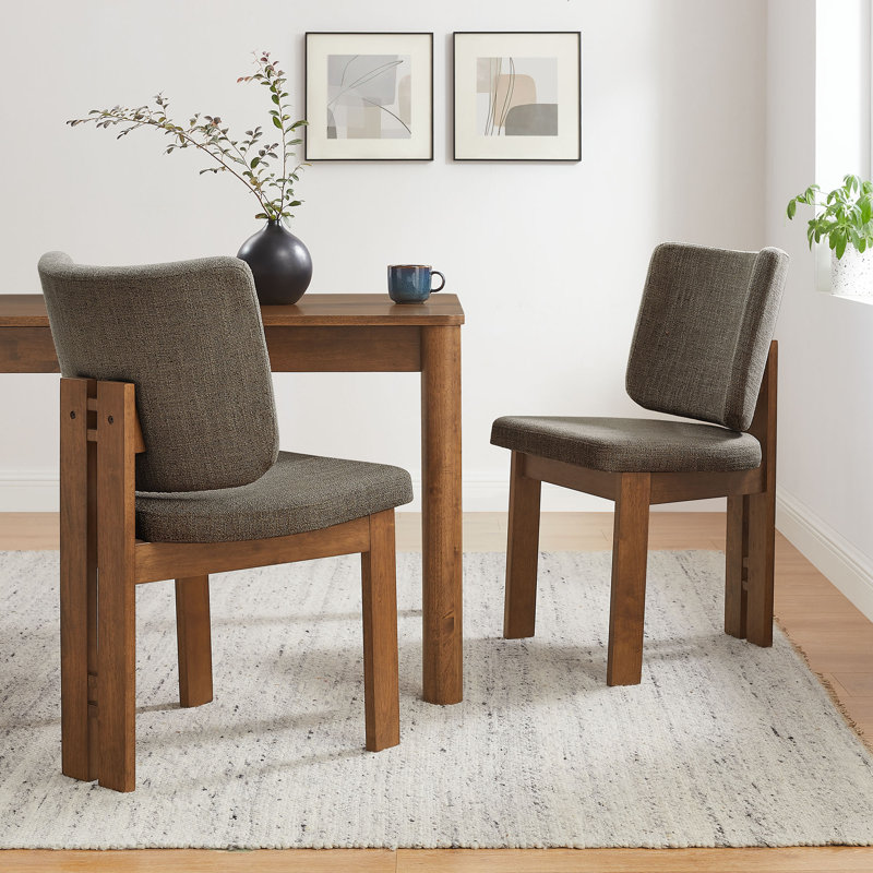 Ensemble de 2 chaises de salle à manger rembourrées Alba Taupe, Taupe