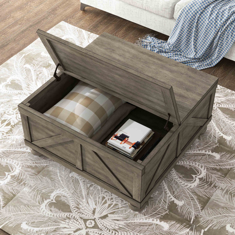 Langend Single Coffee Table, Antique Gray