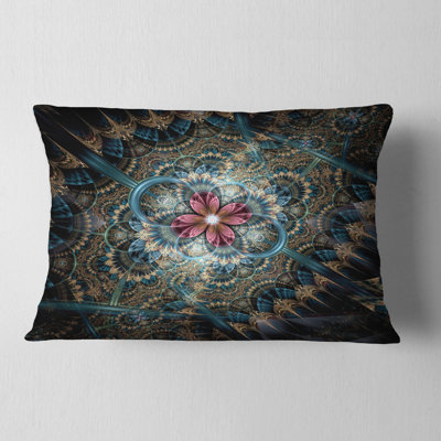 Coussin lombaire floral fractal