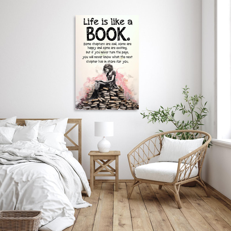 Jamyri Life Is Like A Book sur impression sur toile, H 36 po x l 24 po x P 1,25 po