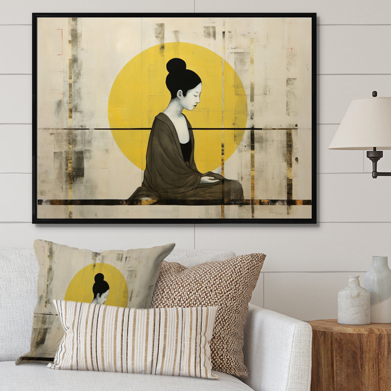 Machutte Asian Art Modern Zen II, reproduction d'art sur toile, H 30 po x l 40 po x P 1,5 po, Cadre flottant noir