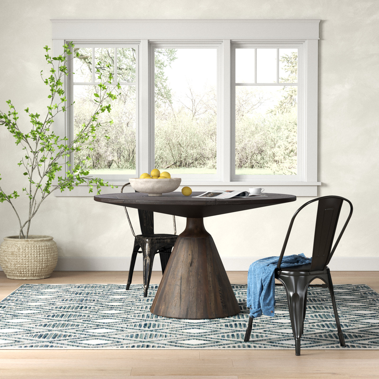 Sireli 54'' Round Dining Table, Tanner Brown