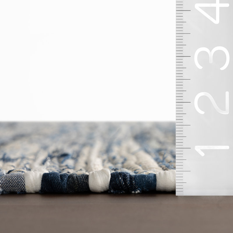 Dira Denim Bohemian Diamond Rug, Runner 2'6" x 8'