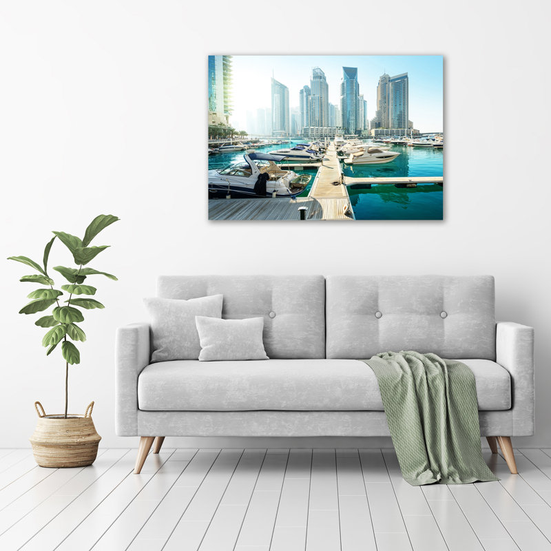 Marina In Dubai - Wrapped Canvas Print