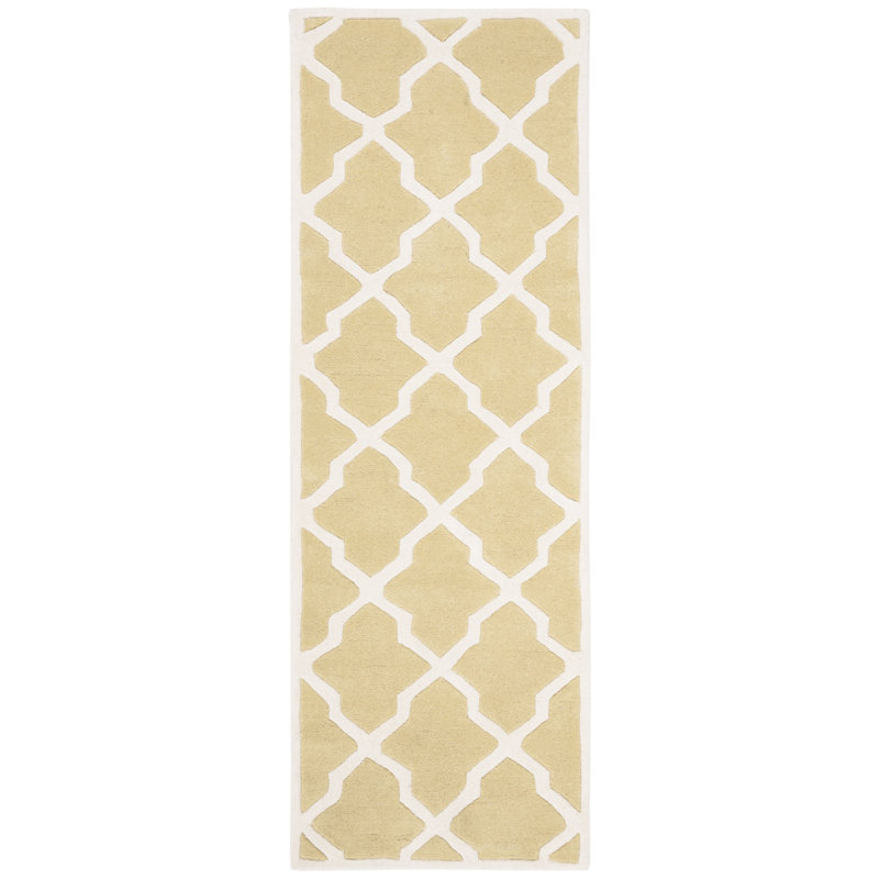 Carolene Hand Tufted Wool Geometric Rug, Runner 2'3" x 5'