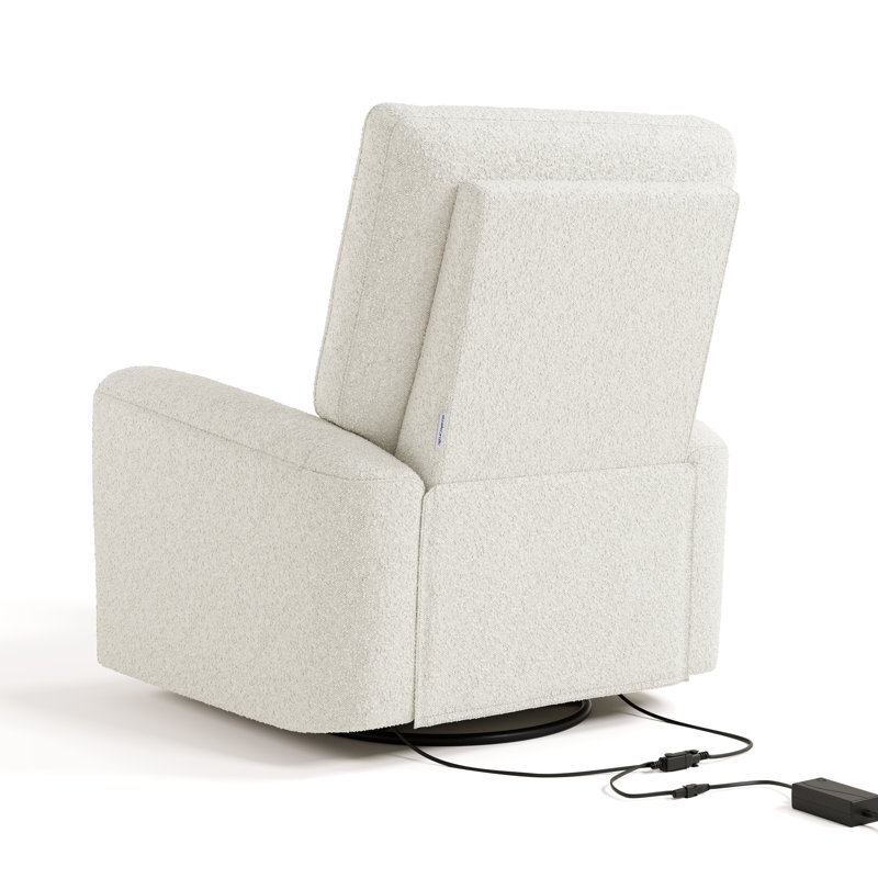 Sorrento Deluxe Power Recliner Swivel Glider, Ivory Boucle