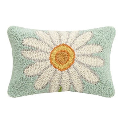Daisy Daisy Hook Wool Lumbar Pillow