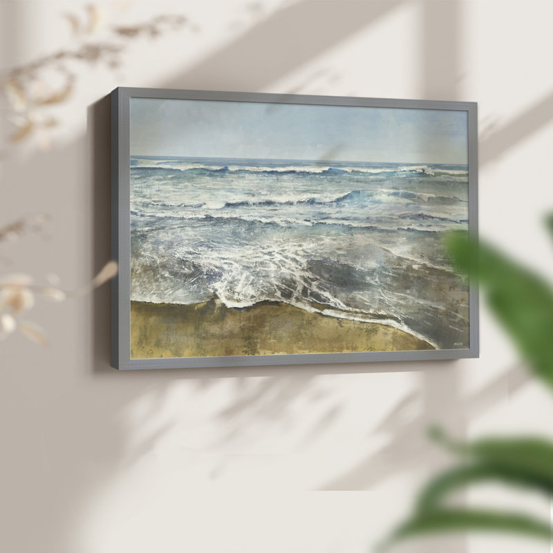 BEACHCOMBING - Reproduction encadrée - redéfinissable, Gris, H 22 po x l 28 po