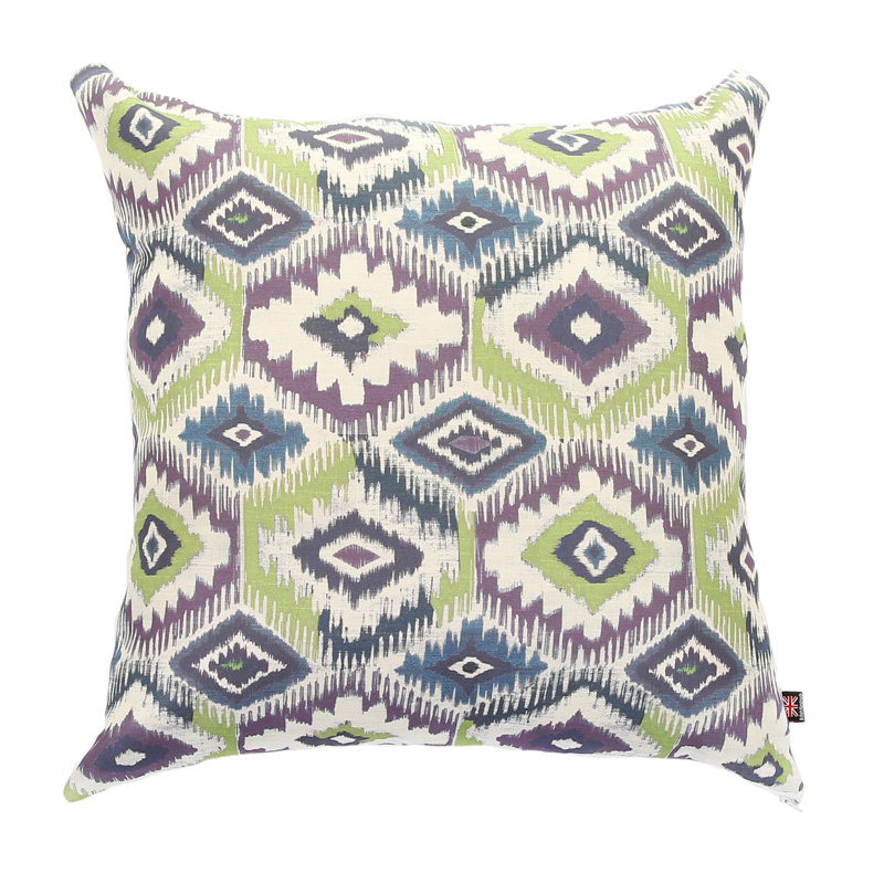 Chelsea Ikat Square Cushion, 28 x 28cm, Purple