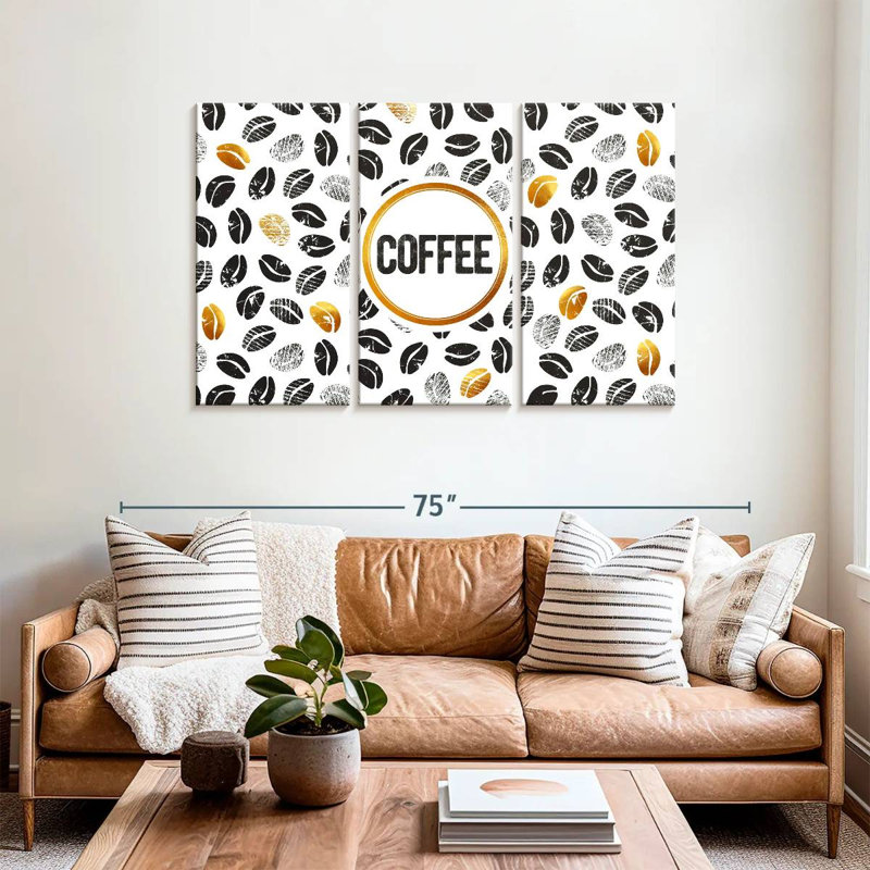 Tergel Numerous Coffee Beans, 36" H x 57" W