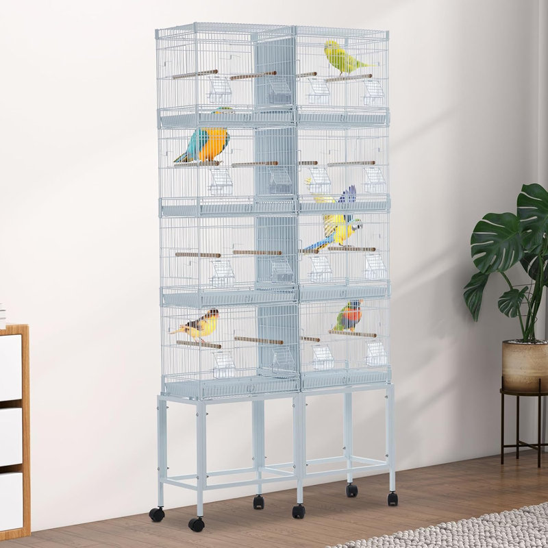 Très grande cage à oiseaux, cage à perroquet en métal