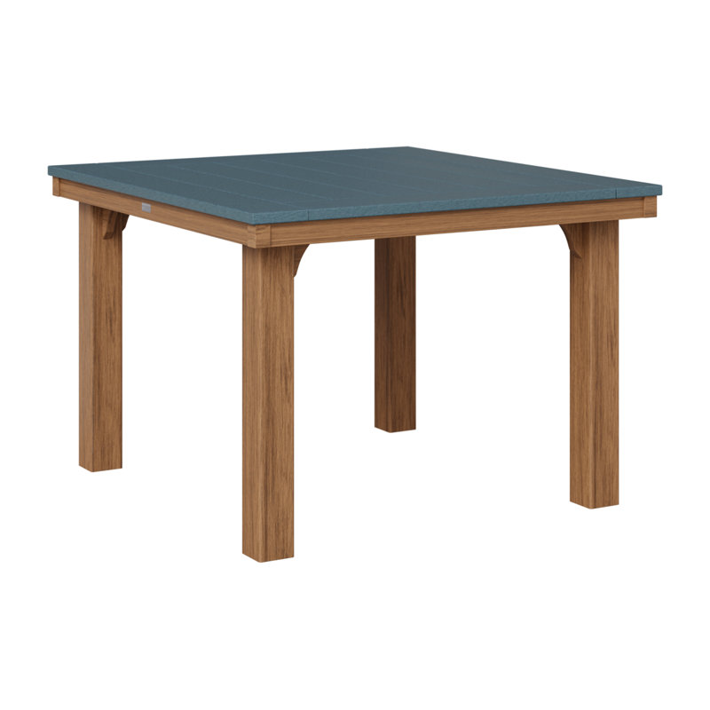 Homestead Outdoor Square Dining Table, Antique Mahogany, Smoke Gray