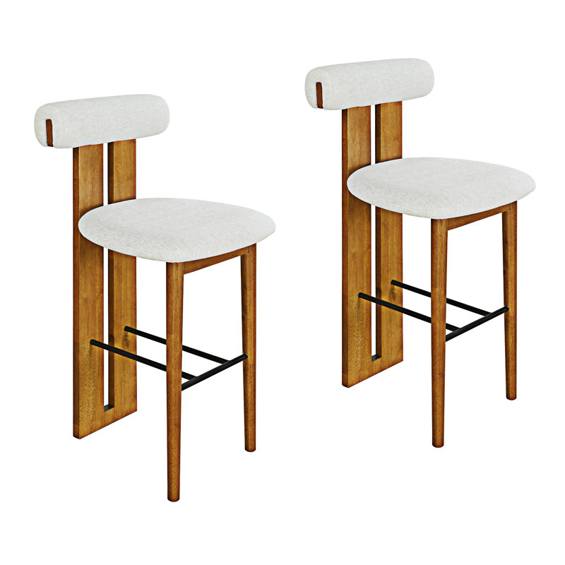 Ensemble de 2 tabourets de bar rembourrés