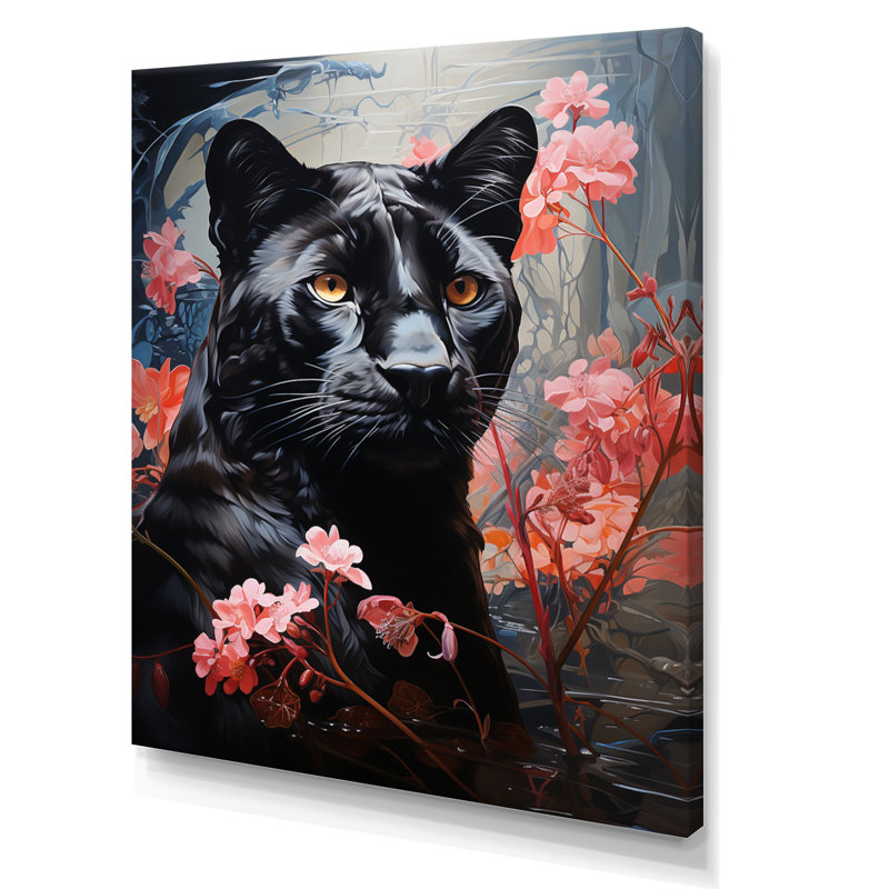 «Black Pink Panther», reproduction sur toile, H 44 po x l 34 po x P 1,5 po, Toile tendue