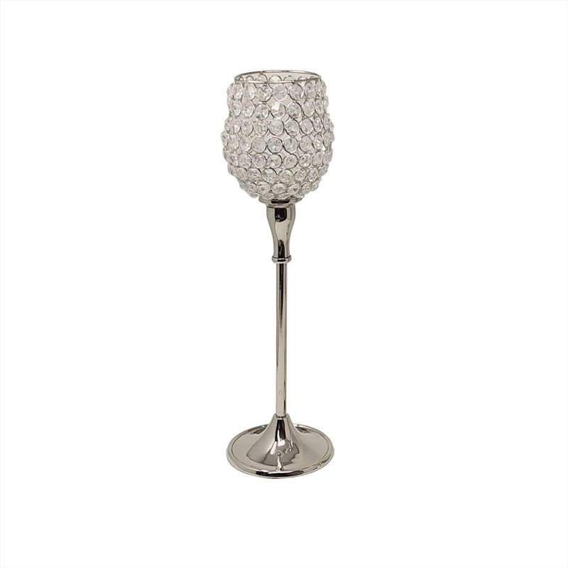 Tabletop Votive Holder, 17" H x 4" W x 4" D, Silver