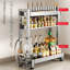 Kitchen Utensil Organizer: 3-Tier Stainless Steel Spice Rack & Knife Block Storage