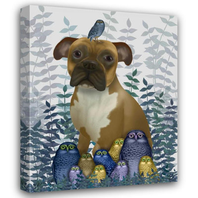 Art sur toile tendu Union Rustic Fab Funky Gallery: Boxer and Owls