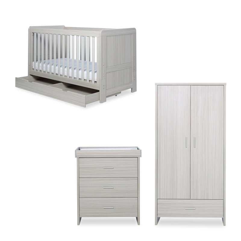 Pembrey 3 Piece Furniture Set, Under Drawer, Ash Grey