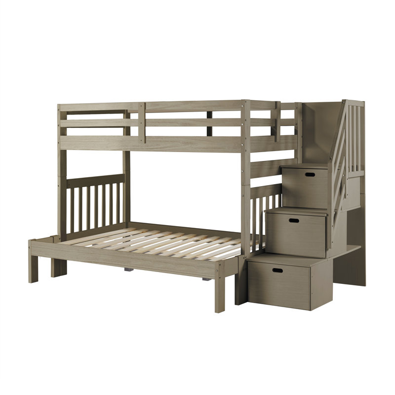 Ahmia Kids Twin Over Full Bunk Bed, Slate